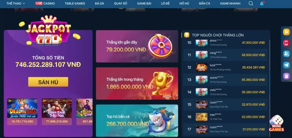 Slot Jackpot Lũy Tiến tại sun city88
